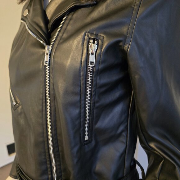 NWOT Princess Polly Moto Faux Leather Jacket - Picture 4 of 10